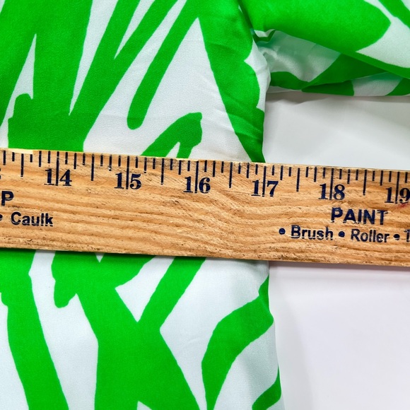 Lilly Pulitzer Target Dress Womens XS Green Flare Sleeve Satin Boom Boom Mini - Picture 12 of 16